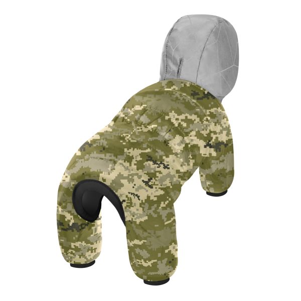 Комбінезон для собак WAUDOG Clothes, малюнок "Мілітарі", S30, В 57-59 см, С 40-43 см