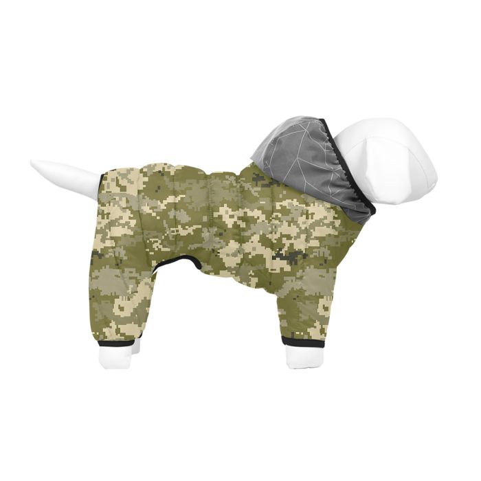 Комбінезон для собак WAUDOG Clothes, малюнок "Мілітарі", S30, В 57-59 см, С 40-43 см
